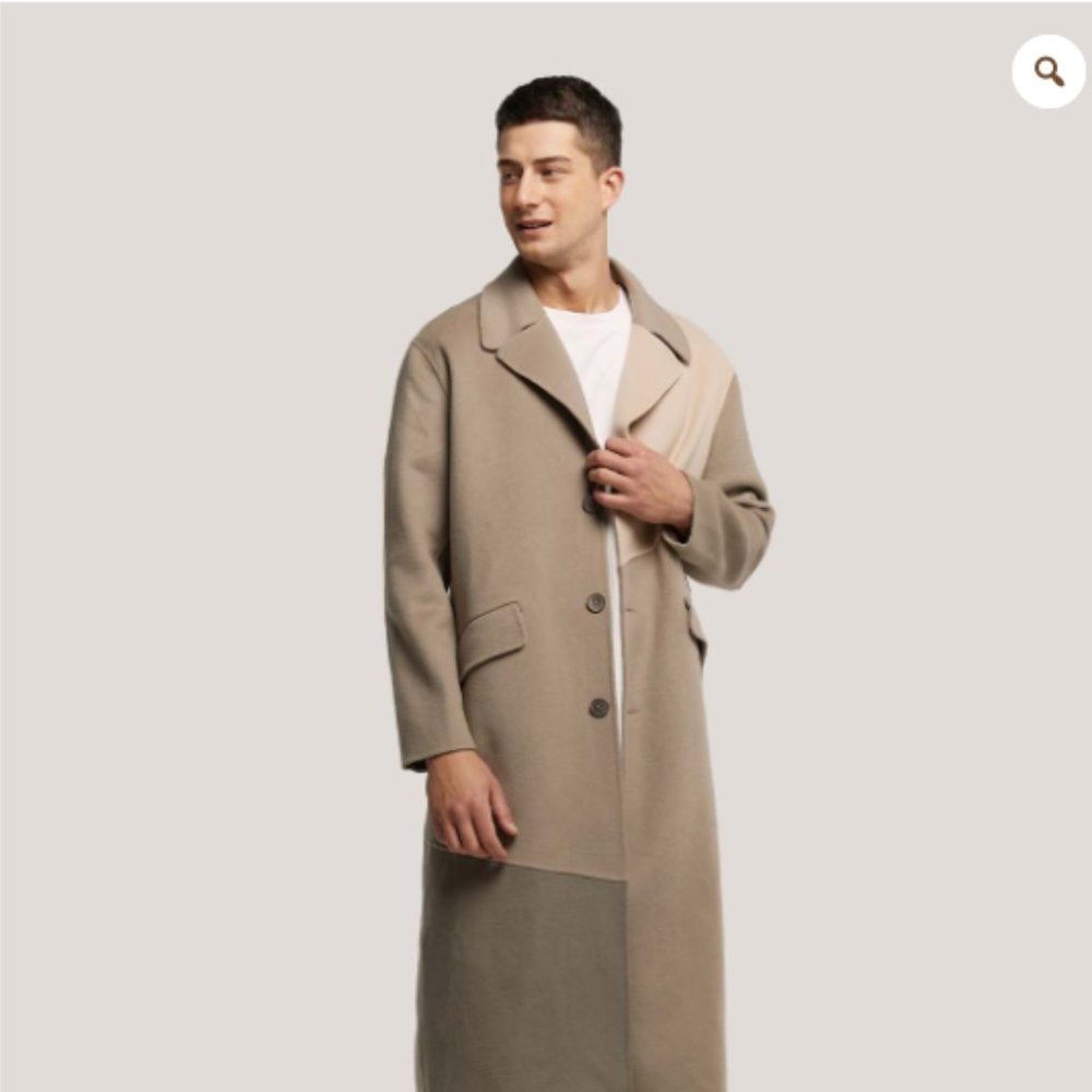 Gentle Herd Black Wool-Cashmere Coat